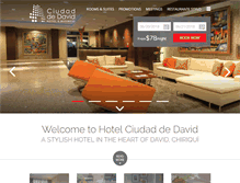 Tablet Screenshot of hotelciudaddedavid.com